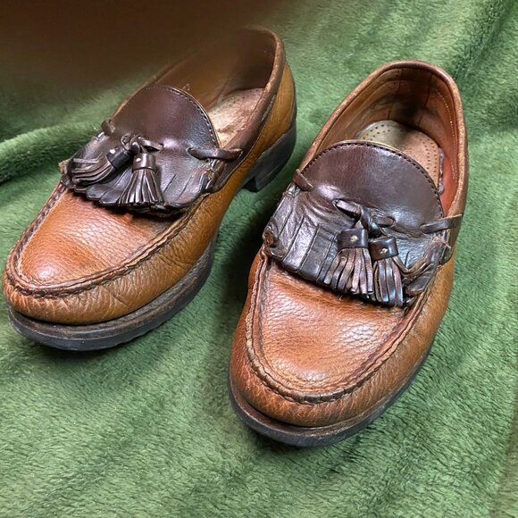 Allen Edmonds Mens Loafers Size 8D Tassel Brown Nashua Leather - Picture 3 of 15